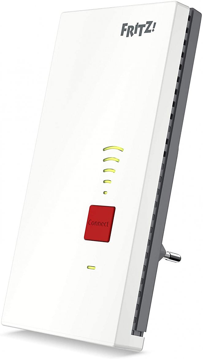 AVM FRITZ!WLAN Mesh Repeater 2400 (Dual-WLAN AC + N bis zu 1.733 MBit/s (5GHz) + 600 MBit/s(2,4 GHz), 1x Gigabit-LAN, deutschsprachige Version)