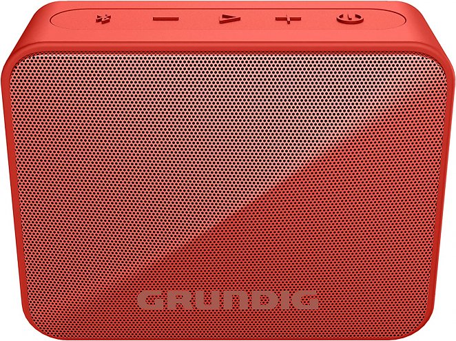 Grundig GBT Solo Red - Bluetooth Lautsprecher, 30 Meter Reichweite, mehr als 20 Std. Spielzeit, Rot