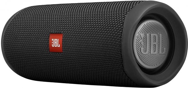 JBL Flip 5 Bluetooth Box in Schwarz - Wasserdichter, portabler Lautsprecher mit umwerfendem Sound - Bis zu 12 Stunden kabellos Musik abspielen