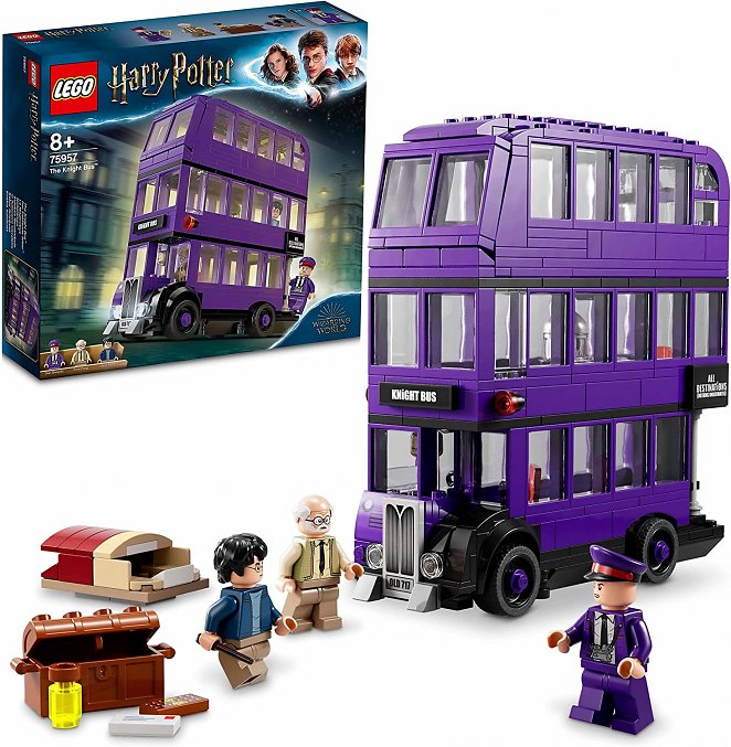 LEGO 75957 Harry Potter Der Fahrende Ritter Spielzeug, Dreifachdeckerbus, Sammlerset mit Minifiguren
