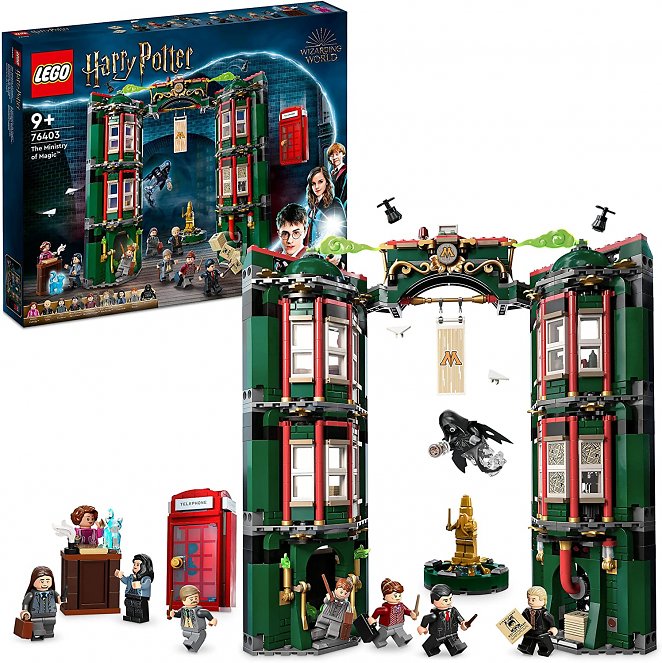 LEGO 76403 Harry Potter Zaubereiministerium modulares Set zum Bauen mit Minifiguren und Umwandlungsmechanismus, Geschenk für Sammler