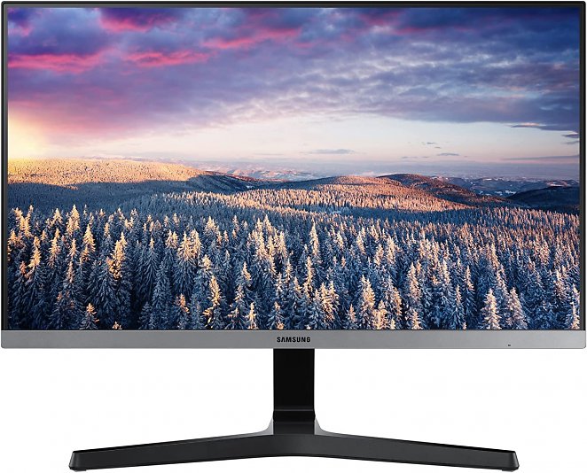 Samsung FHD Monitor S24R35AFHU, 24 Zoll, VA-Panel, Full-HD Auflösung, AMD FreeSync, Reaktionszeit 5 ms, Bildwiederholrate 75 Hz, Dunkelblau/Grau