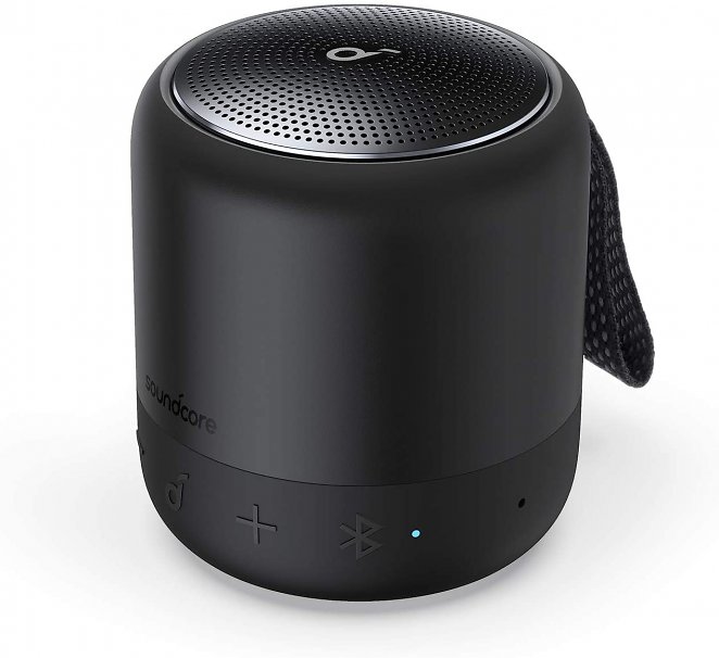 Soundcore Anker Mini 3, Bluetooth-Lautsprecher mit BassUp und PartyCast Technologie, USB-C, Wasserschutz IPX7, Individueller EQ