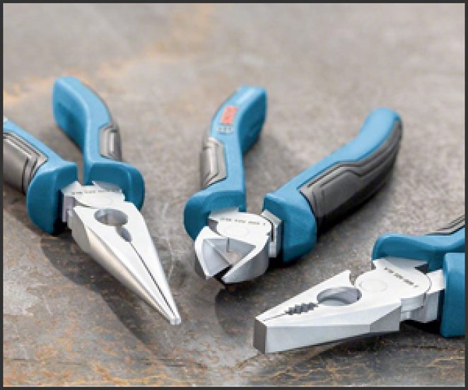 Bosch Professional 3 tlg. Zangen Set (Kombinationszange, Spitzzange und Seitenschneider, mit L-BOXX Einlage)