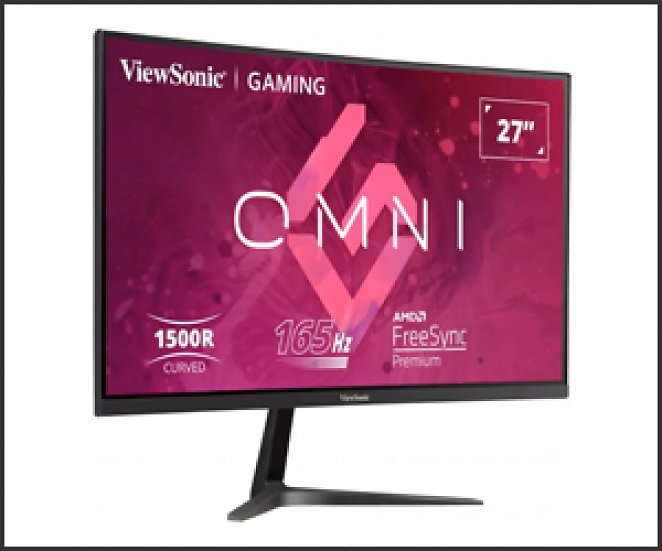 ViewSonic VX2718-2KPC-MHDJ 27 Zoll Curved Gaming Monitor - WQHD, 165 Hz, hohenverstellbar, Lautsprecher