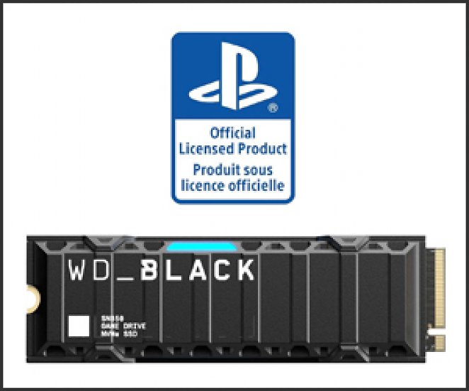 WD_BLACK SN850 2 TB NVMe SSD Offiziell Lizenziert für PS5 Konsolen (interne Gaming SSD mit Heatsink; PCIe Gen4 Technologie, bis zu 7.000 MB/s Lesen, M.2 2280)