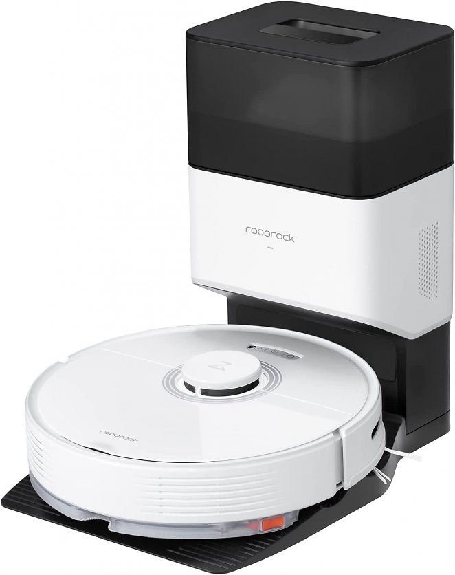 roborock Q7 MAX+ Saugroboter mit Absaugstation(2.5L) 4200Pa Lidar-Navigations Staubsauger Roboter, Kartierung mehrerer Etagen Saugroboter, WiFi/Alexa/APP(S5 max Aktualisierung)