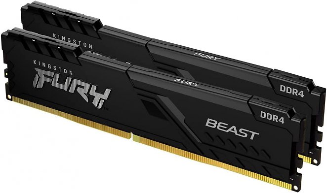 Kingston FURY Beast 64GB (2x32GB) 3200MHz DDR4 CL16 Desktop Speicher Kit mit 2 KF432C16BBK2/64