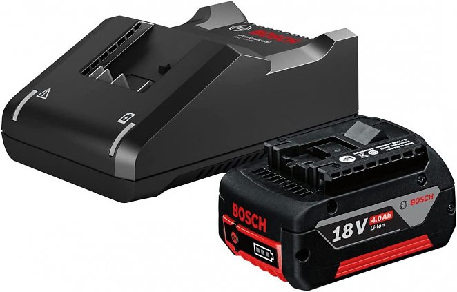 Bosch Professional 18V System Akku Starter-Set (1x GBA 18V 4.0Ah Akku + Schnellladegerät GAL 18V-40
