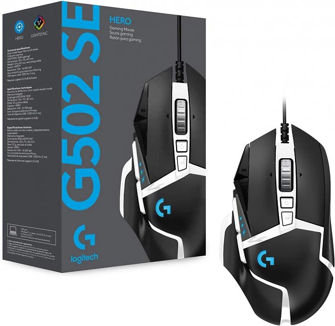 Logitech G502 HERO Gaming-Maus Special Edition mit HERO 25K DPI Sensor, RGB-Beleuchtung, Gewichtstuning, 11 programmierbare Tasten, anpassbare Spielprofile, PC/Mac