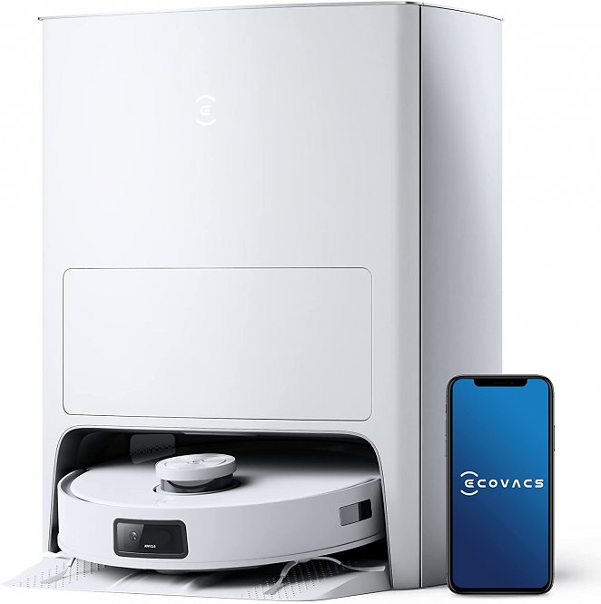 ECOVACS DEEBOT X1 e OMNI Saugroboter mit Wischfunktion ( 5000Pa, Selbstwaschend/Selbstheißlufttrockend/Selbstentleerend Dock, AIVI-Hinderniserkennung, OZMO Turbo 2.0, Yiko Sprachassistent, 260min)