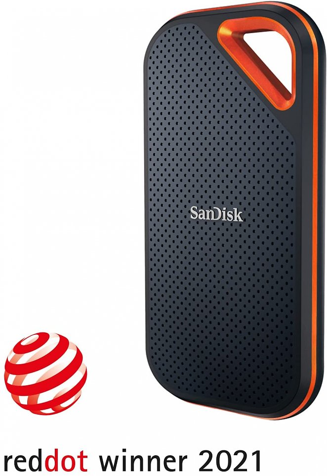 SanDisk Extreme PRO Portable SSD 1 TB Mobiler Speicher (externe NVMe SSD 2,5 Zoll, 2.000 MB/s Lesen und Schreiben, stoßfest, AES-Verschlüsselung, wasser- und staubfest)