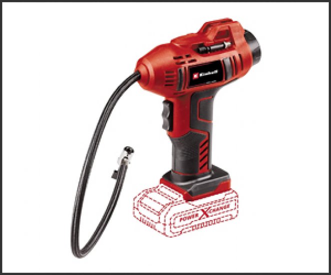 Einhell Akku-Autokompressor CE-CC 18 Li-Solo Power X-Change (Li-Ion, 18 V, max. 11 bar, 60 cm Druckluftschlauch, automat. Abschaltfunktion, Lieferung ohne Akku & ohne Ladegerät)