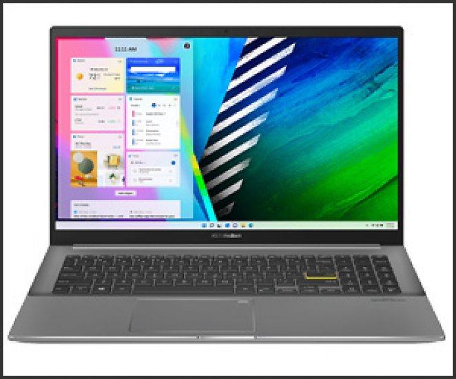 ASUS Vivobook S15 OLED S533EA-L12394W, Notebook mit 15,6 Zoll Display, Intel® Core™ i7 Prozessor, 8 GB RAM, 512 GB SSD, Intel Iris Xe Graphics, Schwarz