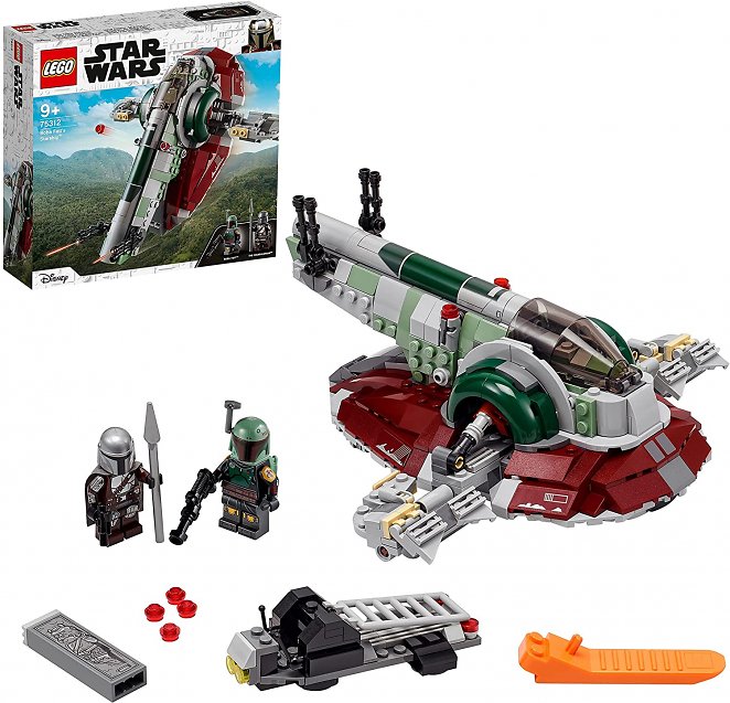 LEGO 75312 Star Wars Boba Fetts Starship™, Bauset für Kinder ab 9 Jahren, Mandalorian-Modell mit 2 Minifiguren