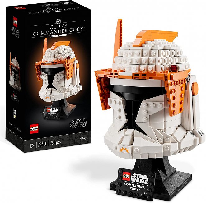 LEGO 75350 Star Wars Clone Commander Cody Helm Set für Erwachsene, The Clone Wars Erinnerungsstück der 2023 Serie
