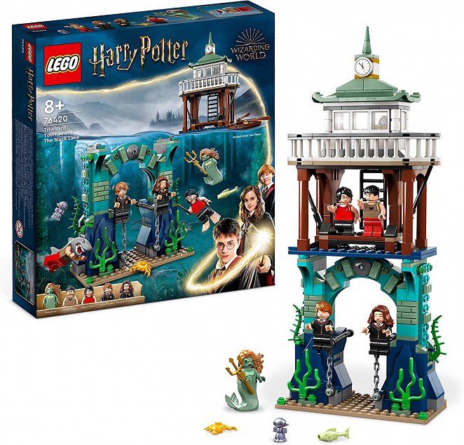 LEGO 76420 Harry Potter Trimagisches Turnier: Der Schwarze See, Feuerkelch Spielzeug für Kinder, Jungen & Mädchen ab 8 Jahren mit Boot-Spielzeug und 5 Minifiguren