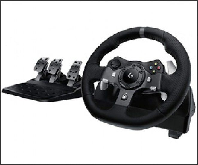 Logitech G920 Driving Force Gaming Rennlenkrad, Zweimotoriges Force Feedback, 900° Lenkbereich, Verstellbare Edelstahl Bodenpedale, für Xbox Series X|S, Xbox One/PC/Mac (kompatible mit Gran Turismo 7)
