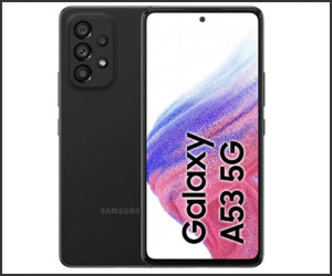 Samsung Galaxy A53 5G Smartphone Dual-SIM Android Handy 6 GB RAM 128GB Speicher Awesome Black + 30 Monate Garantie