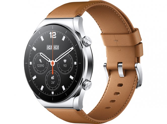 Xiaomi Watch S1, Smartwatch Edelstahl Echtleder, 157 - 241 mm, Gray