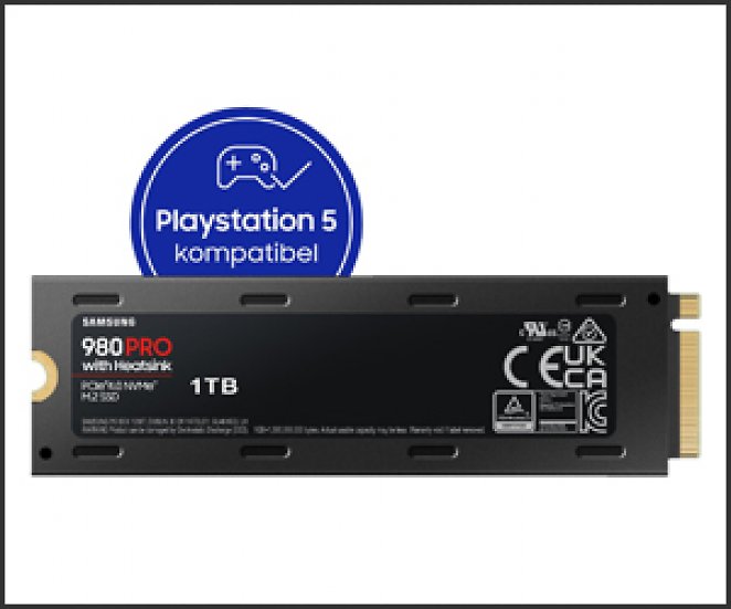 Samsung 980 Pro 1 TB inkl. Kühlkörper (PS5-kompatibel)