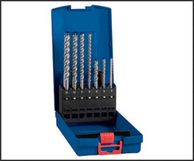 Bosch Professional 7x Expert SDS plus-7X Hammerbohrer Set (für Stahlbeton, Ø 5-12 mm, Zubehör Bohrhammer)