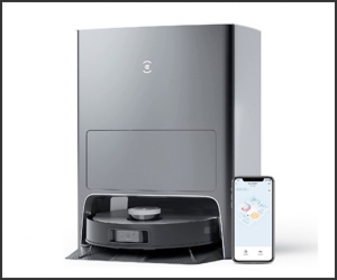 ECOVACS DEEBOT X1 OMNI, Staubsaugerroboter mit Wischfunktion und multifunktionaler Reinigungsstation (Staubentleerung/Wasser säubern), 5000pa, 3D-Hinderniserkennung