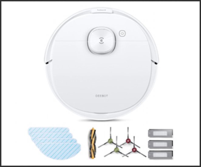 ECOVACS DEEBOT N8 PRO CARE, Saugroboter mit Wischfunktion, (inkl. Zubehör-Kit), 2600Pa, 3D-Hinderniserkennung, ideal als Staubsaugerroboter für Tierhaare, Hartböden, 67dB, App, Alexa