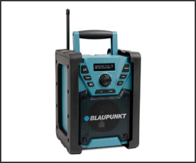 Blaupunkt BSR 200 Baustellenradio DAB mit Akku - Tragbares Radio mit Bluetooth robust (AUX-IN, 5 Watt RMS, Schutzklasse IPX5)...