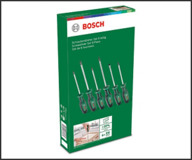 Bosch Schraubendreher-Set, 6-teilig (Hochwertiger Schraubenzieher- Satz für Heimwerker; erstklassiger S2-Stahl; Softgrip; magnetische Spitze) - Amazon Edition