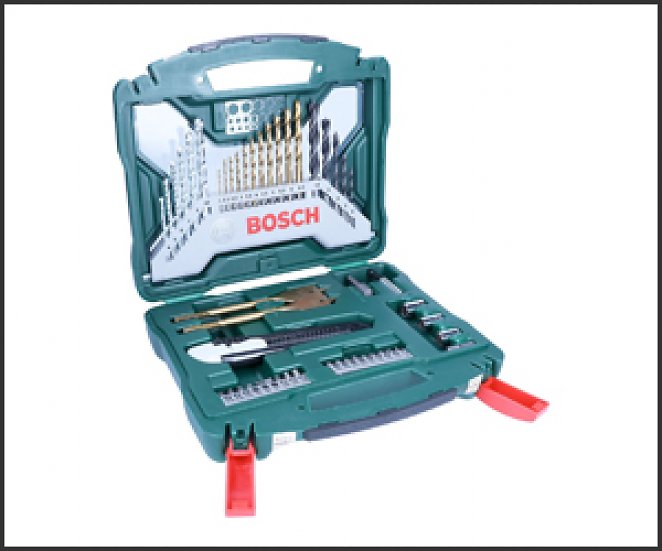 Bosch 50tlg. X-Line Titanium Bohrer und Schrauber Set (Holz, Stein und Metall, Zubehör Bohrmaschine)