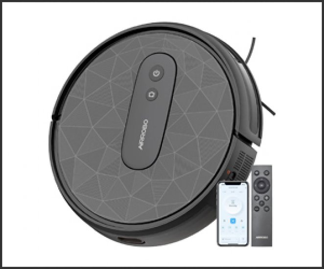 AIRROBO P20 Saugroboter mit 2800 Pa Saugkraft, APP Steuerung, 120 Min Laufzeit, Staubsauger Roboter WLAN optimiert für Teppich Tierhaare Hartböden, Roboterstaubsauger mit Ladestation, Fernbedienung