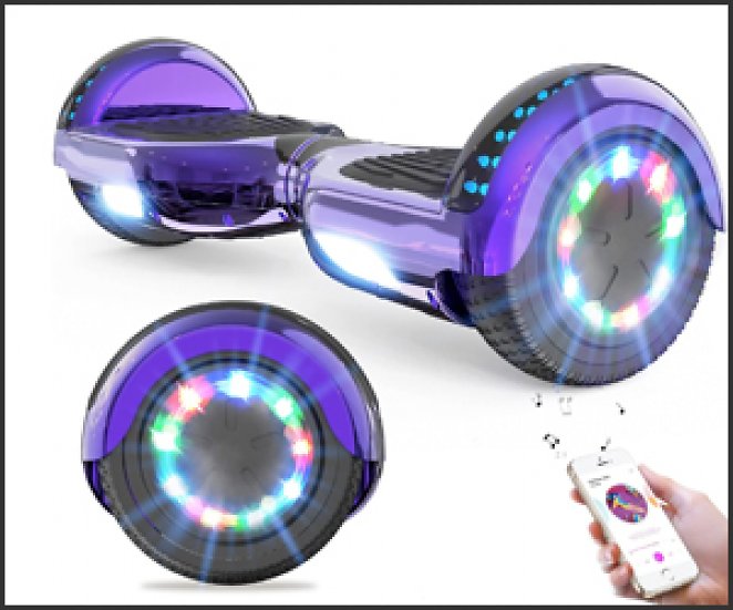 GeekMe Hoverboards 6.5 Zoll Zweimotoren 2-Rad-Hoverboards Hoverboards mit LED-Leuchten Bluetooth