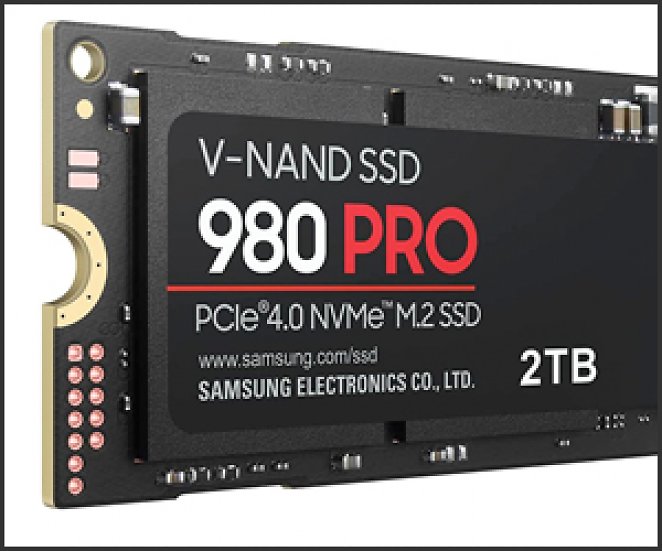 Samsung 980 PRO M.2 NVMe SSD (MZ-V8P2T0BW), 2 TB, PCIe 4.0, 7.000 MB/s Lesen, 5.000 MB/s Schreiben, Internes Solid State Drive, für Gaming und Videoschnitt