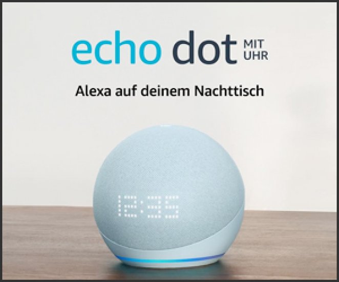 Der neue Echo Dot (5. Gen, 2022) mit Uhr