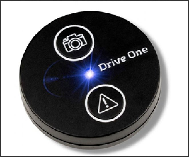 Drive One Blitzerwarner - Warnt vor Blitzern und Gefahren im Straßenverkehr in Echtzeit, automatisch aktiv nach Verbindung zum Smartphone über Bluetooth, Daten von Blitzer.de