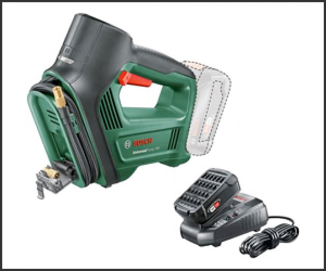 Bosch elektrische Luftpumpe Luftkompressor UniversalPump 18V + Bosch Starter Set 18 V
