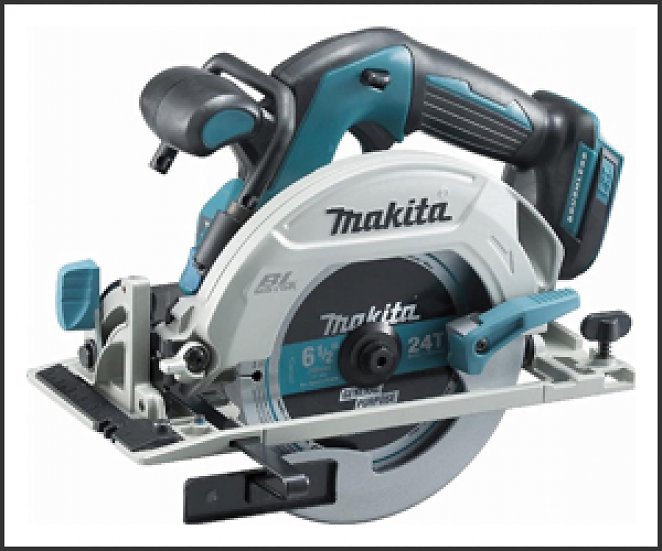 Makita DHS680Z Akku-Handkreissäge 57mm 18 V (ohne Akku, ohne Ladegerät), Blau, Silber
