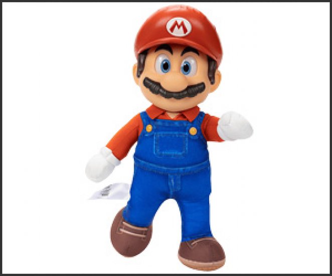 JAKKS PACIFIC Nintendo Super Mario Movie Roto Plüsch Mario, 35 cm Plüschfigur