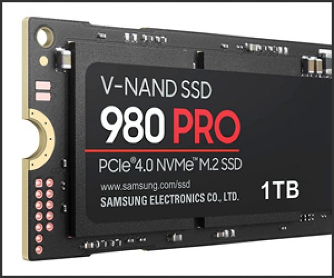 Samsung 980 PRO M.2 NVMe SSD (MZ-V8P1T0BW), 1 TB, PCIe 4.0, 7.000 MB/s Lesen, 5.000 MB/s Schreiben, Internes Solid State Drive, für Gaming und Videobearbeitung