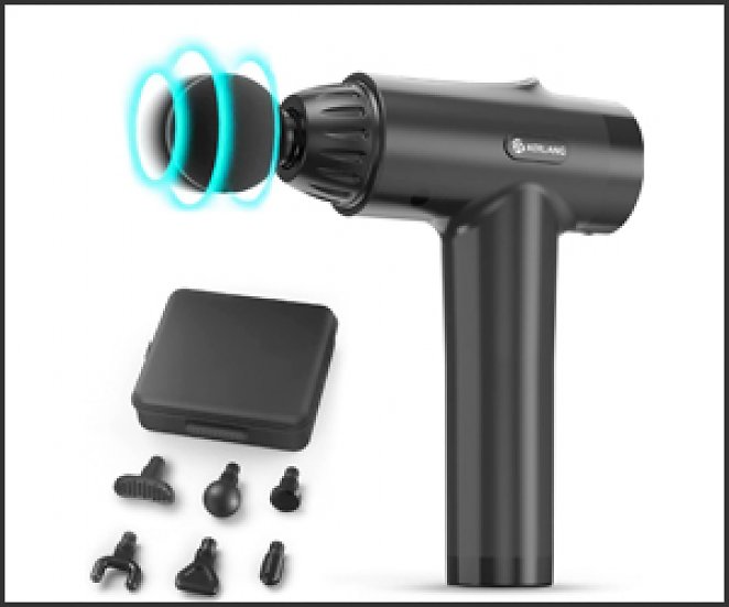 Aerlang Muskel Massagepistole, Massagegerät, Massage Gun mit 20 abgestimmten Intensitätsstufen, Muskelmassagegerät mit LCD-Anzeige-Touchscreen, Faszien Pistole mit 6 Massageköpfen