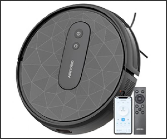 Airrobo P20 Saugroboter mit 2800 Pa Saugkraft, APP Steuerung, 120 Min Laufzeit, Staubsauger Roboter WLAN optimiert für Teppich Tierhaare Hartböden, Roboterstaubsauger mit Ladestation, Fernbedienung
