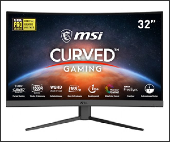 MSI Optix G32CQ4 Gaming Monitor - 32 Zoll, WQHD, 165Hz, Curved