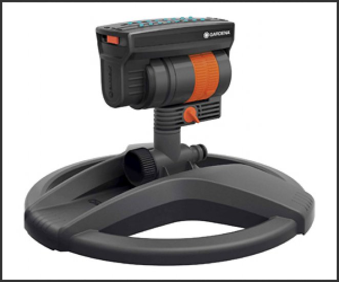 Gardena Viereckregner AquaZoom compact: Regner zur Bewässerung von Nutzflächen von 9-216 m², Reichweite 3-18 m, Sprengweite 3-12 m, integrierter Innenfilter