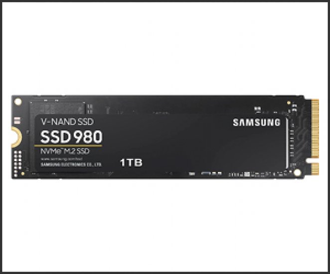 Samsung 980 M.2 NVMe SSD, (MZ-V8V1T0BW), 1 TB, PCIe 3.0, 3.500 MB/s Lesen, 3.000 MB/s Schreiben, Internes Solid State Drive