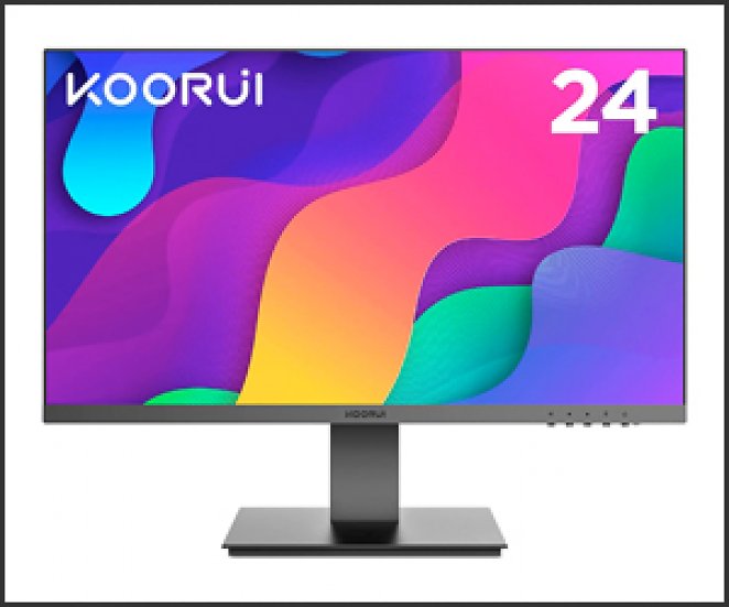 KOORUI Monitor 24 Zoll, Full HD Rahmenlos Bildschirm 16:9 IPS-Panel (75Hz, 5ms, Eye-Care, 1920 x 1080, HDMI, VGA, VESA 75x75)