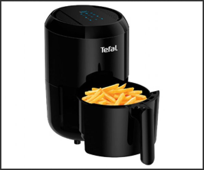 Tefal EY3018 Heißluftfritteuse Easy Fry Compact (Air Fryer für 1-2 Personen, 6 automatische Programme)