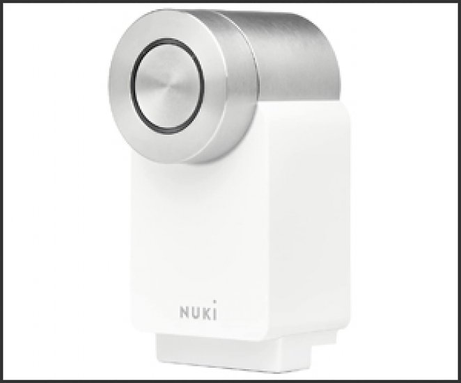 Nuki Smart Lock 3.0 Pro, smartes Türschloss mit WiFi-Modul für Fernzugriff, elektronisches Türschloss in Weiß