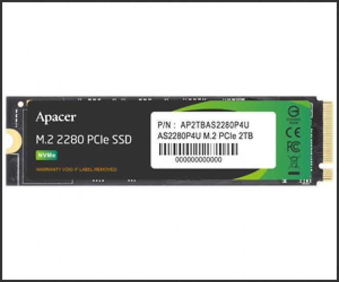 Apacer AS2280P4U, 2 TB, NVME-SSD (PCI-Express 3.0 ×4), M.2 2280