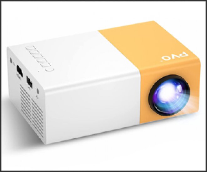 PVO YG300 Pro, Mini-Beamer mit HDMI, USB und nativer Auflösung 800 × 480